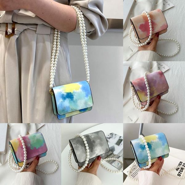 

waist bags female bag creative design fashion tie-dye gradient rainbow color single shoulder small messenger
