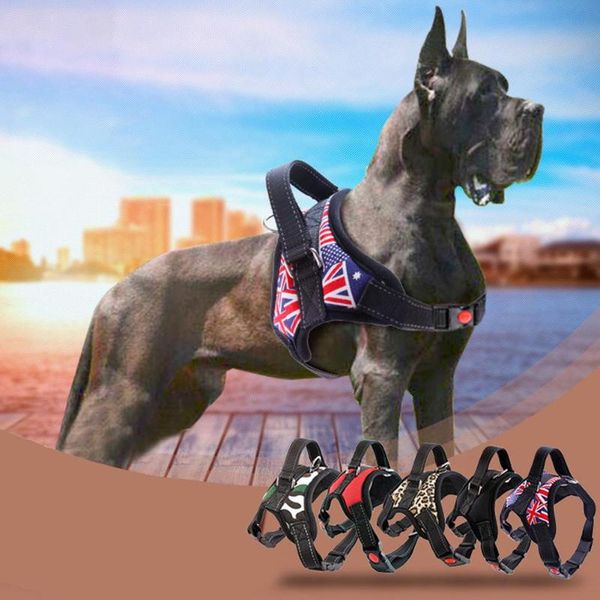 

dog collars & leashes soft adjustable harness pet large walk out vest for medium chest strap pets accessories