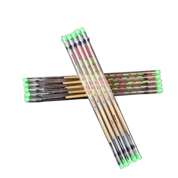

10pcs wood fishing float tackle tools for fish tank flotteur peche floating bobbers accessories tackles1