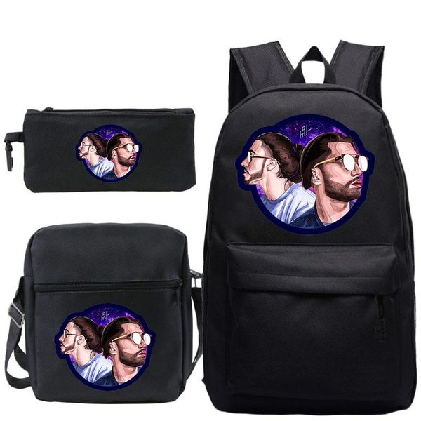 

backpack 3pcs/set pnl large capacity travel school shoulder bag pencil case students back to rucksack