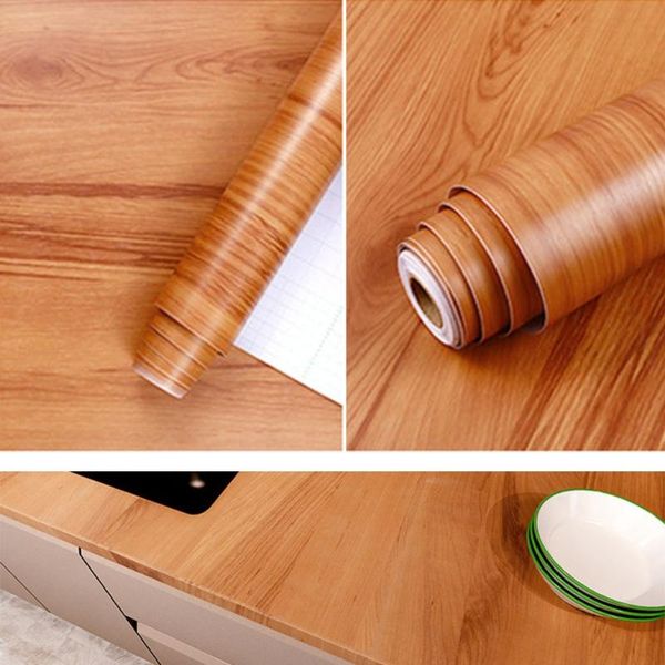 

wallpapers wall paper waterproof wallpaper modern living room furniture deskwalnut wood self adhesive contact pape