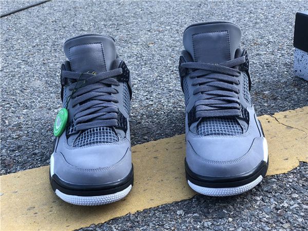 

jumpman 4 4s cool grey basketball designer shoes outdoor running trainers sports size 40--47.5 ship with box