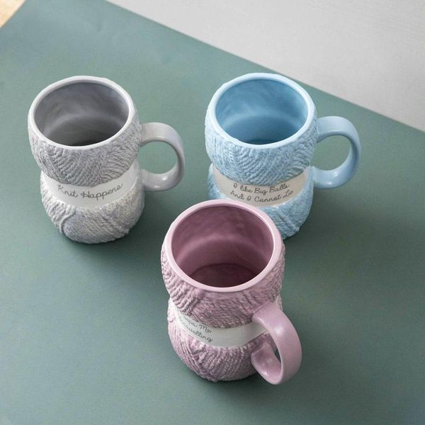

mugs woolen texture coffee cup nordic breakfast relief cups for home ceramic beer mug milk gifts kitchen accessories tazas
