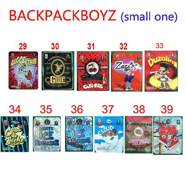 

backpackboyz 3.5g smell proof mylar bags resealable baggies backpack boyz biscotti gelato 41 guarana billy kimber zerbert gelatti 5point.la