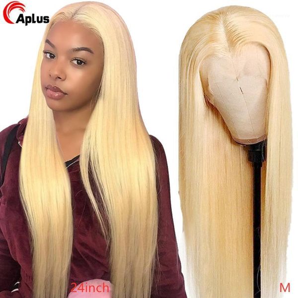 

brazilian 13x4 straight 613 blonde lace front human hair wigs hd transparent frontal wig closure 150%1, Black;brown