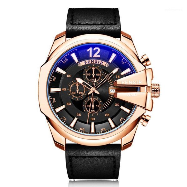 

wristwatches large dial watches men brand fashion calendar waterproof quartz sport wristwatch man gift clock relogio masculino, Slivery;brown