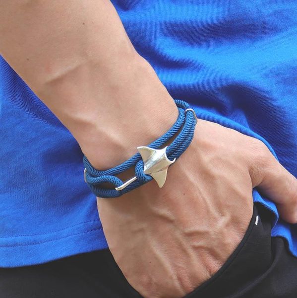 

charm bracelets punk handmade manta rays bracelet gothic marine life rope for men women armband jewelry homme bileklik, Golden;silver
