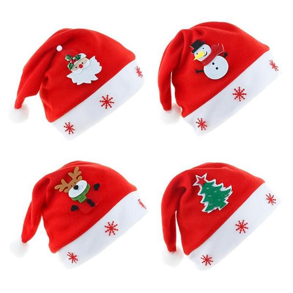 

craft tools 4pcs christmas hat festival decorations cartoon santa (red)