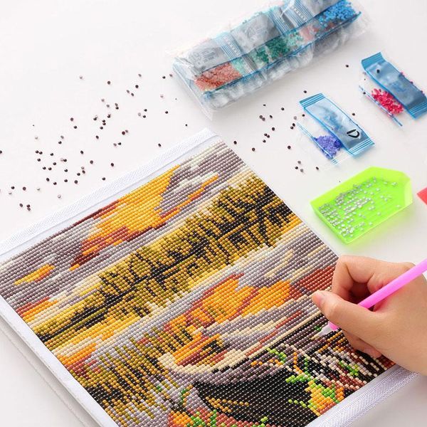 

storage bags 5d diy diamond painting kit box with pen tool resin for home decorations can csv