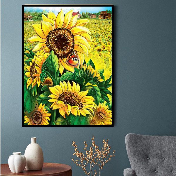 

paintings 30x40 diy diamond painting 5d for home decor , living room decoration ,sunflower