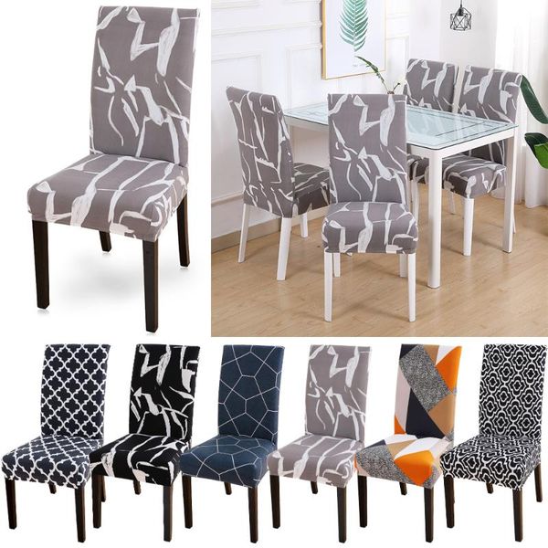 

chair covers geometric cover jacquard high back dining spandex elastic slipcover case stretch wedding el banquet room leisure