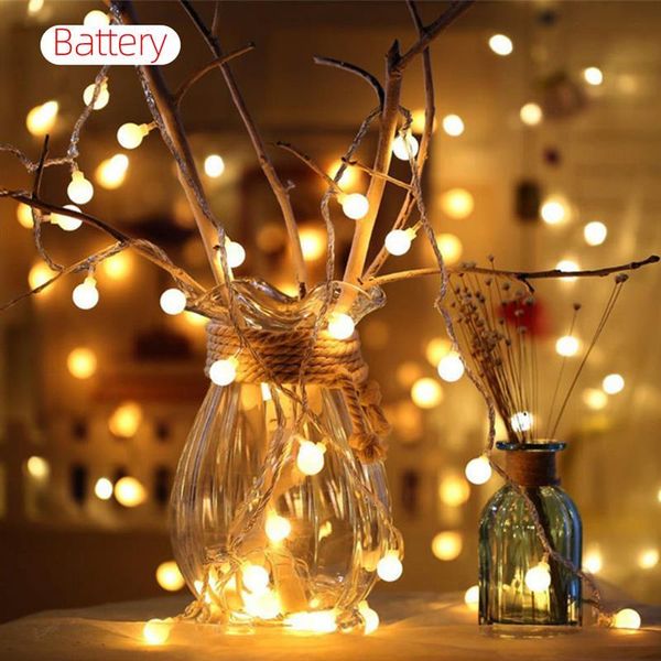 

led usb/battery power ball garland lights outdoor party garden wedding decorative room decor strings