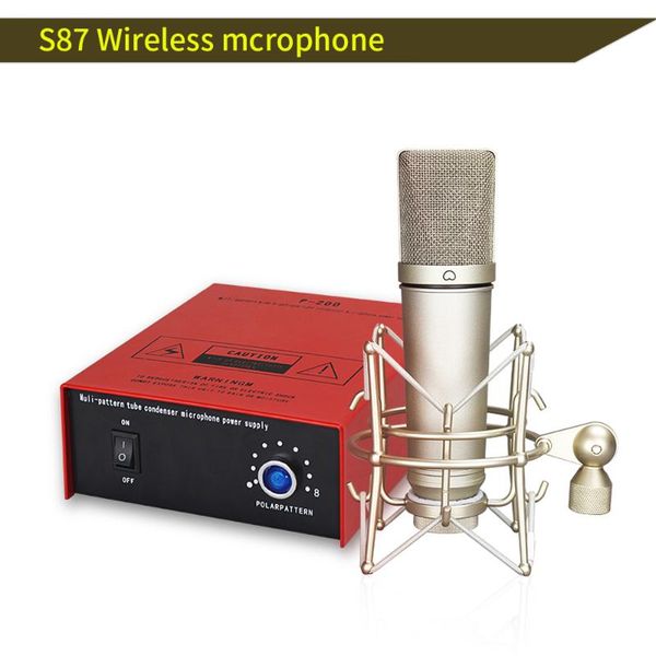 

microphones large diaphragm condenser microphone s87 cardioid mic with electric tube for vocals karaoke studio recording gaming