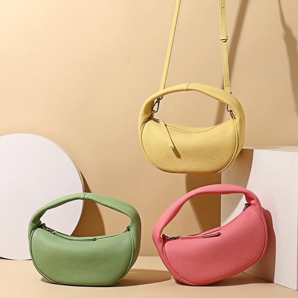 

totes 2021 100% genuine leather soft women's bag fashion simple dumpling shoulder messenger handbag shopping crossbody