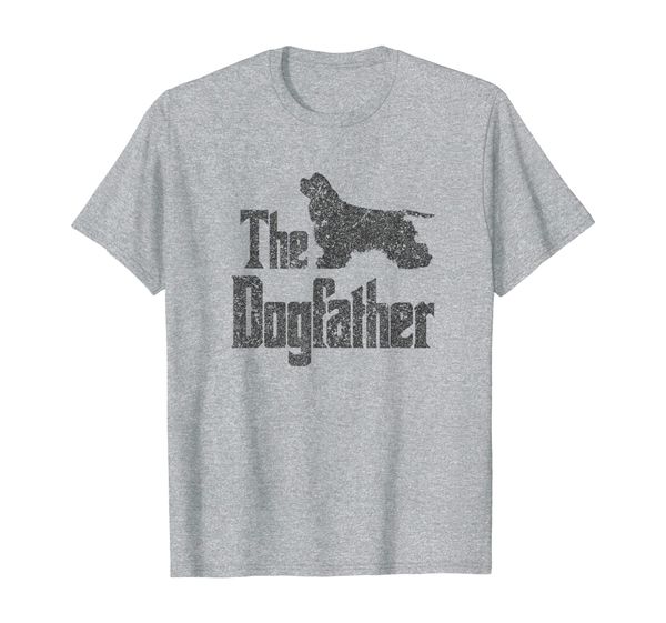 

the dogfather t-shirt cocker spaniel, funny dog gift idea, White;black