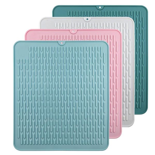 

mats & pads foldable silicone drying mat heat insulation pot holder protector dish cup draining pad table placemat yu-home