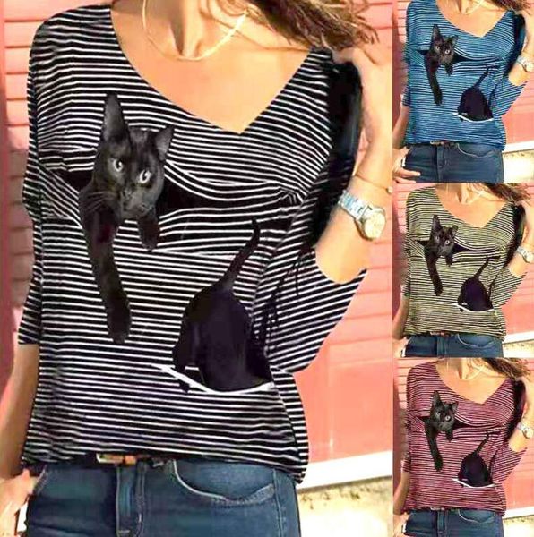 

women's blouses & shirts spring 2021 3d fashion women ruffles cat tees big large plus sizes elegant femme blouse shirt beboho, White