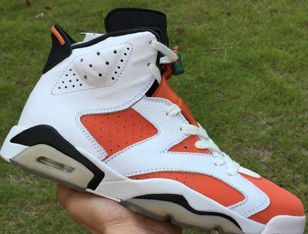 

6 gatorade white orange black man designer basketball shoes special edition vi like all stars custom sports sneakers quality