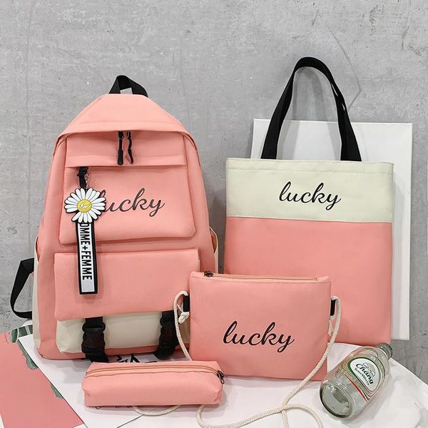 

pcs school backpack casual female travel fashion bags for teenager girls kids schoolbag children laptop