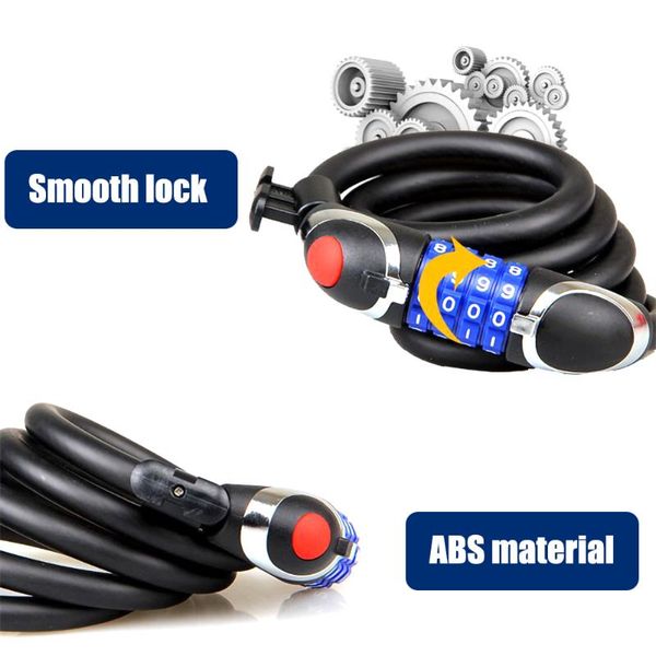 

bike locks universal alloy steel lock core code led illuminated luminous mountain cable self-winding firm