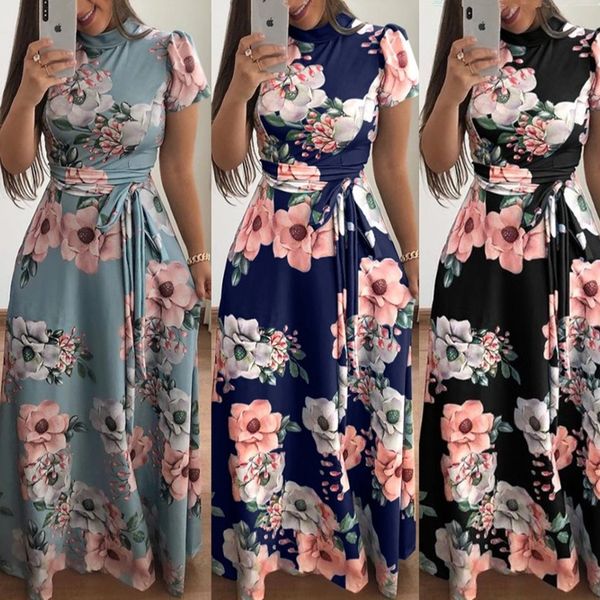

women's clothing dresses dress summer women's wear 2021 casual printing bandage dress, Black;gray