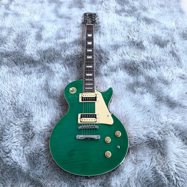 

blue color in stock electric guitar,china custom shop made ems 22fret cool beautiful