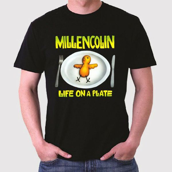 

millencolin life on a plate men's black t-shirt size s to 3xl, White;black