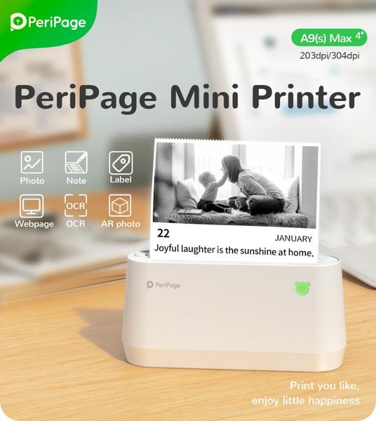 

printers 4 inch peripage a9s max portable wireless bluetooth po printer thermal barcode label maker support 3 2 sticker