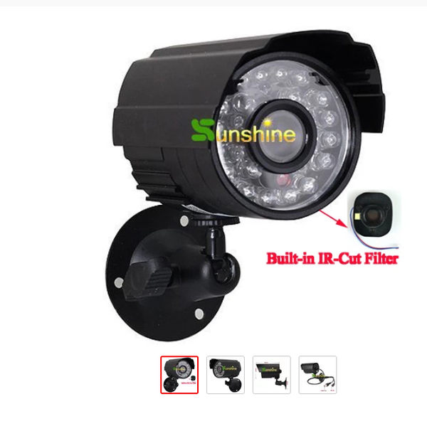 

housing hd cmos color 700tvl built-in ir-cut filter 24 led nightvision indoor/outdoor waterproof ir camera analog camera