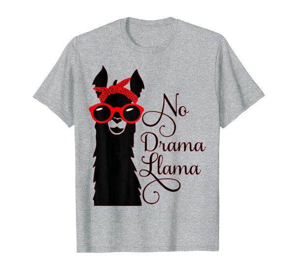 

No Drama Llama T-Shirt Cute Lama Sunglasses Funny Shirt T-Shirt, Mainly pictures