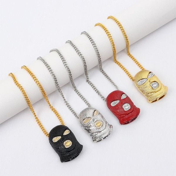 

chains fashion personality anti-terrorism hip-hop hood necklace alloy mask pendant long chain choker, Silver