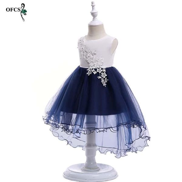 

girl's dresses summer kids formal dress for girls clothes embroidery flower pageant birthday party princess girl gauze clothing 3-12 ye, Red;yellow