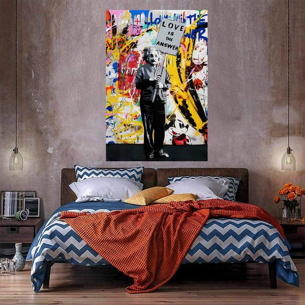 Adoro a resposta casa decoração enorme pintura a óleo na tela Handpainted / HD-Print Wall Art Pictures personalização é aceitável 21052234