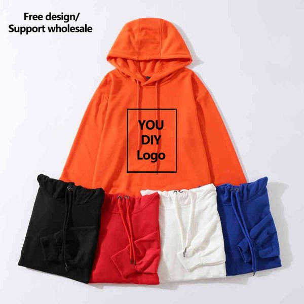 

2021 men/women custom hoodi diy text image print clothing customized sport casual sweatshirt size xs-4xl, Black