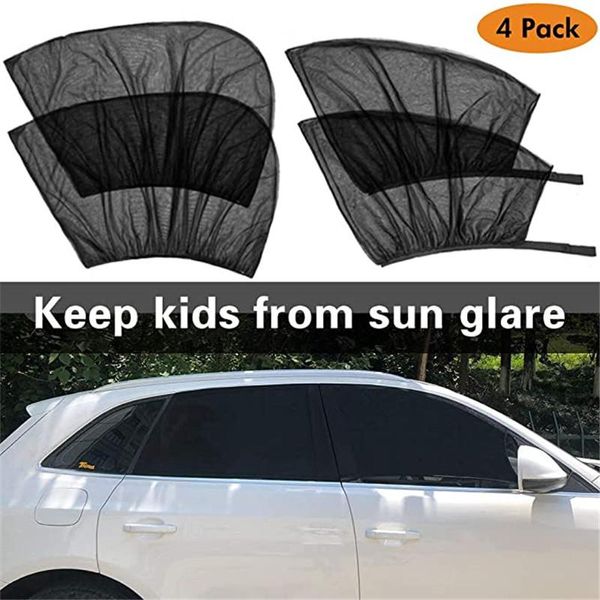 Vorhang Vorhänge 4 Pack Sommer UV-Schutz Auto Vorne Hinten Seite Fenster Sonnenschutz Anti-moskito Sonnenschutz Net Mesh für Limousine SUV MPV