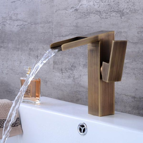 

bathroom sink faucets basin classic antique brass higher faucet single handle hole deck mount cold water mixer tap wc taps