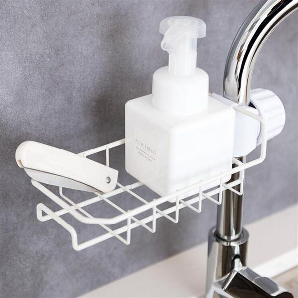 

bathroom storage & organization kitchen faucet holder, drainer caddy for dishwasher, stainless steel rack hanging