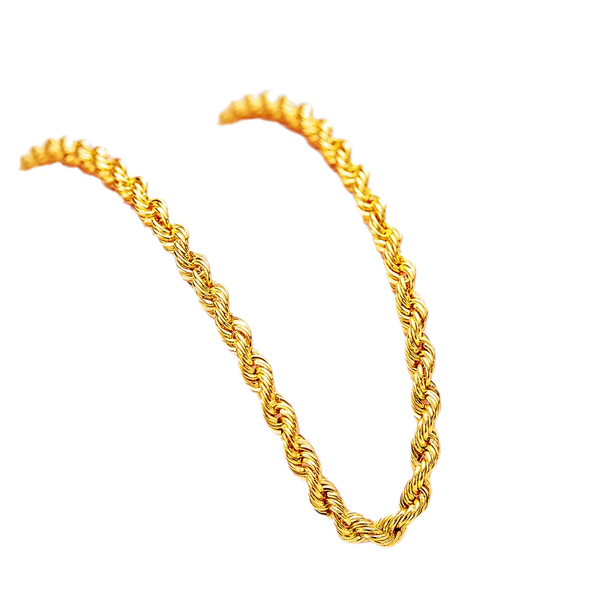 

18k real gold rope chain necklace for women gift with pure chains various lengths fine jewelry, Silver