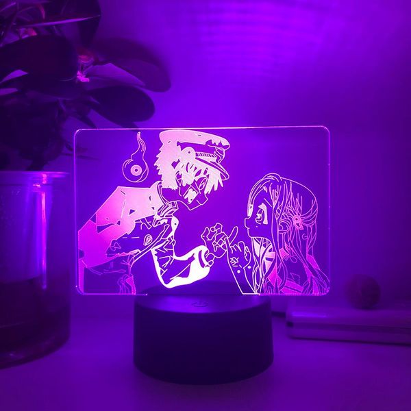

night lights anime illusion 3d led light toilet bound hanako kun figure home party gift drop 16color changing usb touch lamp