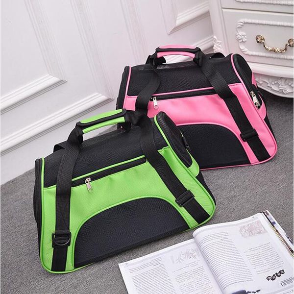 

fashion mesh pet carrier bag four-sided breathable dog shoulder foldable outdoor travel sling handbag accessories car seat covers
