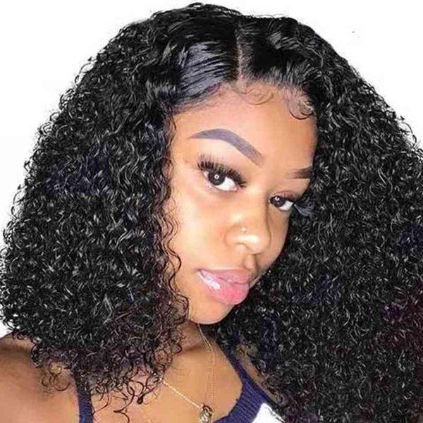 

straight small curly new hair chemical fiber high temperature silk wig, Black