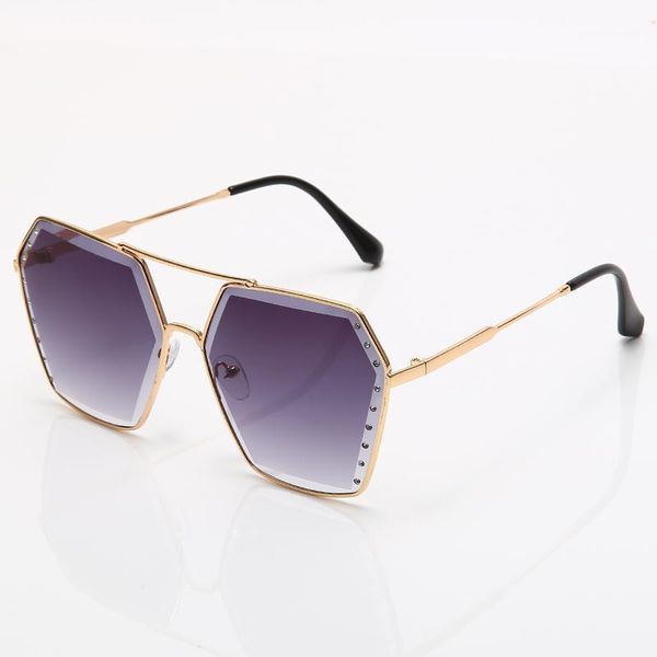 

unique irregular hollow square sunglasses for women double bridge black brown sun glasses female uv400 shades men, White;black