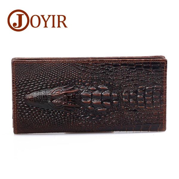 

wallets leather men's wallet crocodile casual fashion multi-card long, Red;black