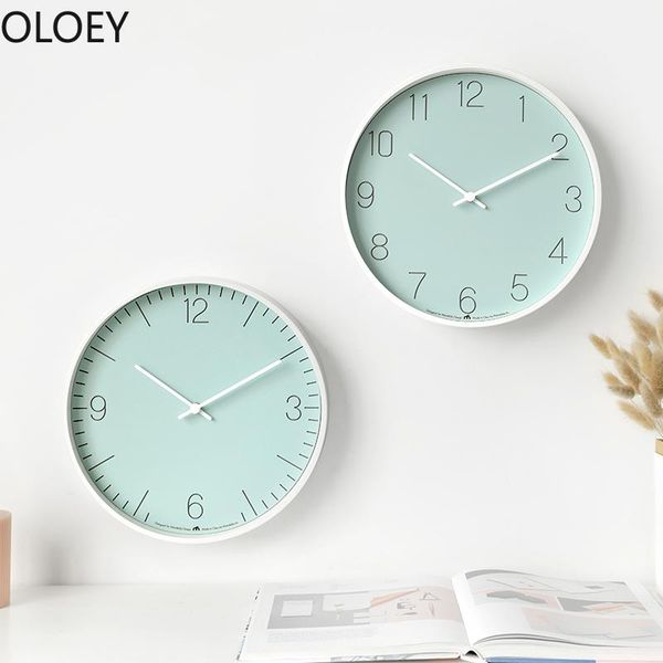

wall clocks blue modern clock luxury large bedroom silent home decor living room nordic reloj de pared simple