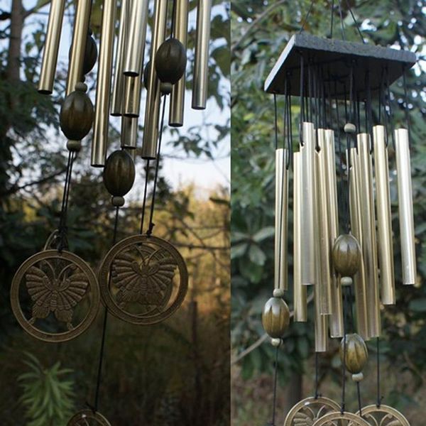 

decorative objects & figurines outdoor living wind chimes yard antique amazing garden decoration 8/12 tubes bells copper chapel wall hanging