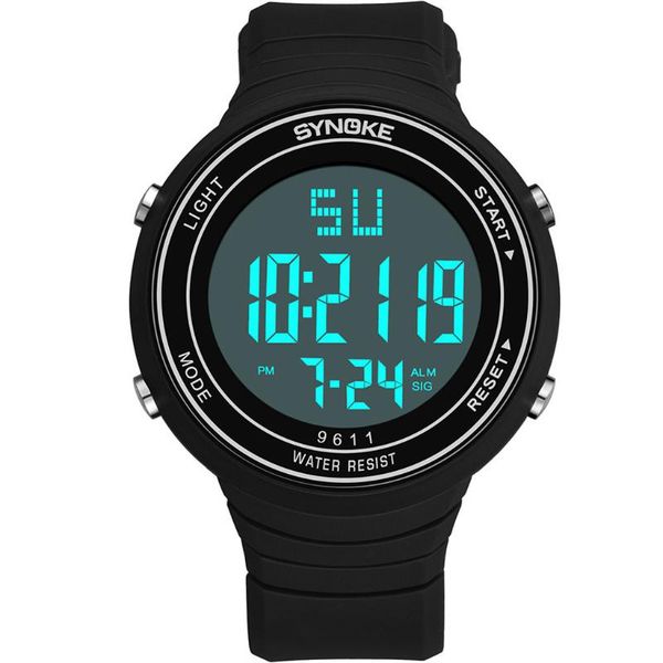 

wristwatches electronic digital multi-function outdoor military sport casual calendar waterproof trend big screen fashion men's bracele, Slivery;brown