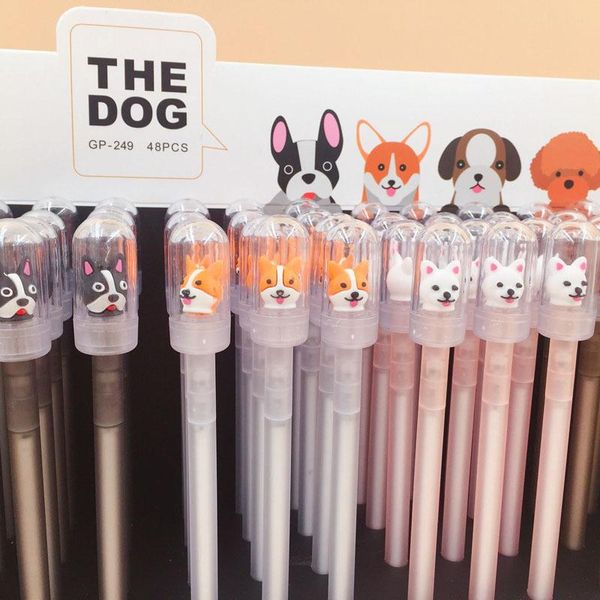 

gel pens 1 piece cute kawaii dog pen rollerball school office supply kids student gift stationery