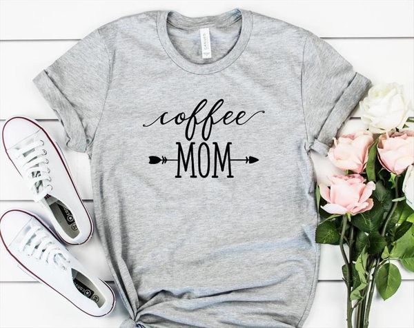 

coffee mom print cotton womens casual funny yong girl hipster drop ship s 422, White
