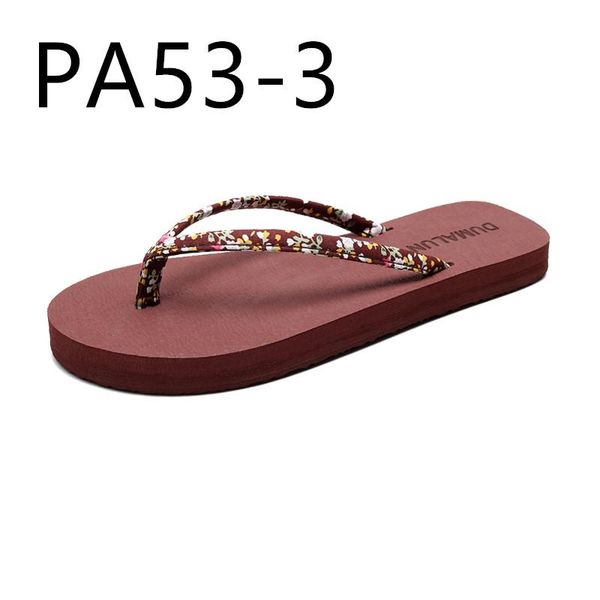 

flip-flops for women in summer wear non-slip flats with cool beach shoes pa53 slippers, Black