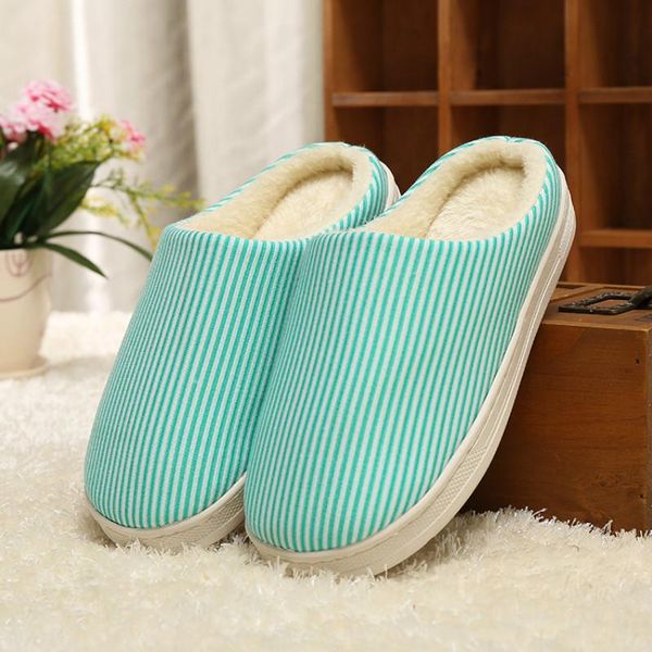 

slippers home warm cotton couple winter plush solid bottomed wholesale, Black